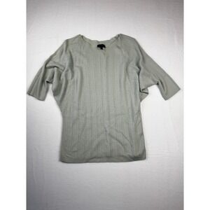 The Limited‎ Merino Wool Blend Batwing Sweater Sage Green Pointelle Knit Mens M